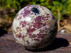 Polished Large Rubellite Pink Purple Tourmaline Sphere x 1 From Ambatondrazaka, Madagascar - Toprock Gemstones and Minerals 