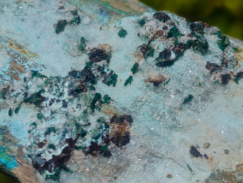 Natural Drusy Coated Chrysocolla Dolomite Specimens with Crystalline Malachite x 4 From Lupoto Mine, Congo - Toprock Gemstones and Minerals 