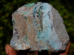 Natural Drusy Coated Chrysocolla Dolomite Specimens with Crystalline Malachite x 4 From Lupoto Mine, Congo - Toprock Gemstones and Minerals 