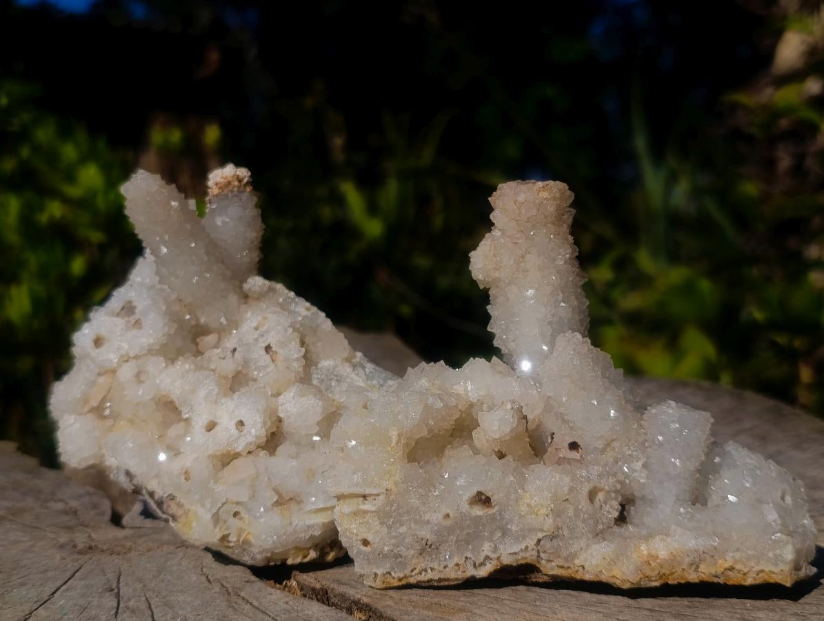 Natural Drusy Snow Finger Quartz Coated Clusters x 6 From Albert's Mountain, Lesotho - Toprock Gemstones and Minerals 