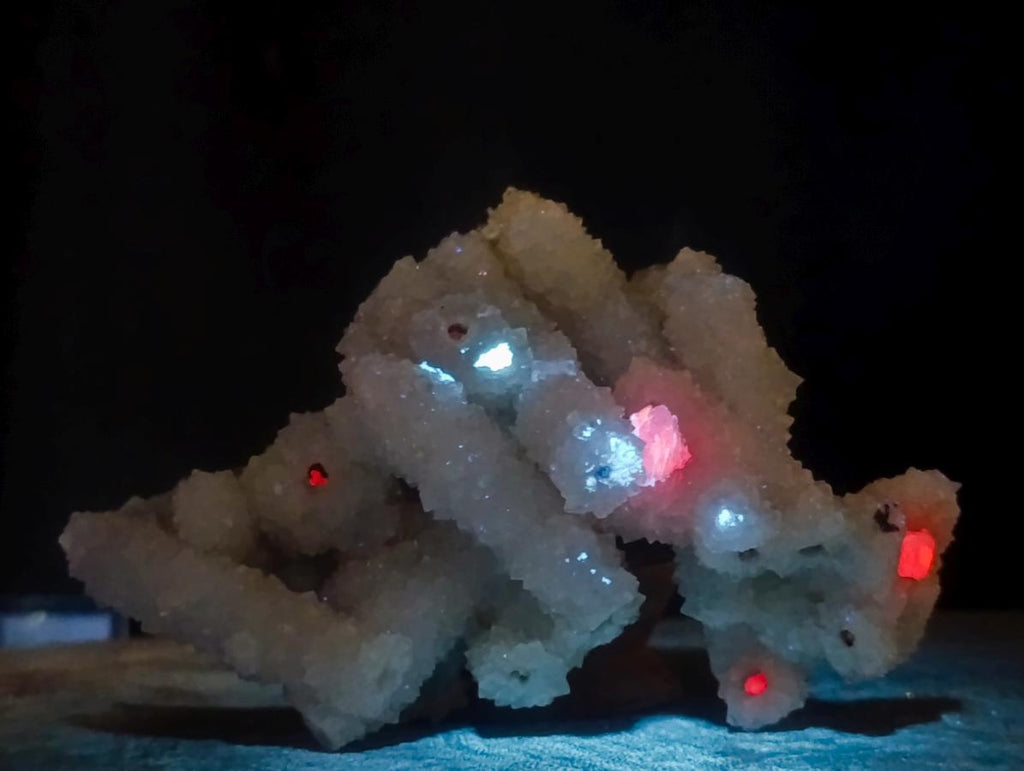 Natural Drusy Snow Finger Quartz Coated Clusters x 6 From Albert's Mountain, Lesotho - Toprock Gemstones and Minerals 