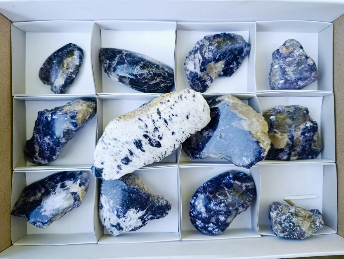 Polished One Side Silver Leaf Lepidolite Slices x 12 From Zimbabwe - Toprock Gemstones and Minerals 