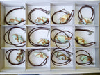 Hand Made Blue Smithsonite Copper Wire Wrapped Stone Necklaces x 12 From Congo - Toprock Gemstones and Minerals 