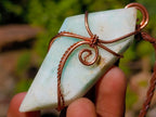 Hand Made Blue Smithsonite Copper Wire Wrapped Stone Necklaces x 12 From Congo - Toprock Gemstones and Minerals 