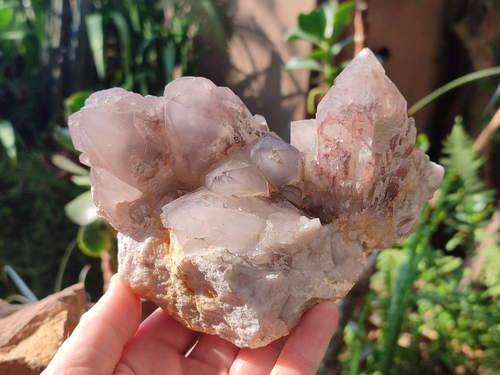 Natural Red Hematoid Quartz Clusters x 3 From Karoi, Zimbabwe - Toprock Gemstones and Minerals 