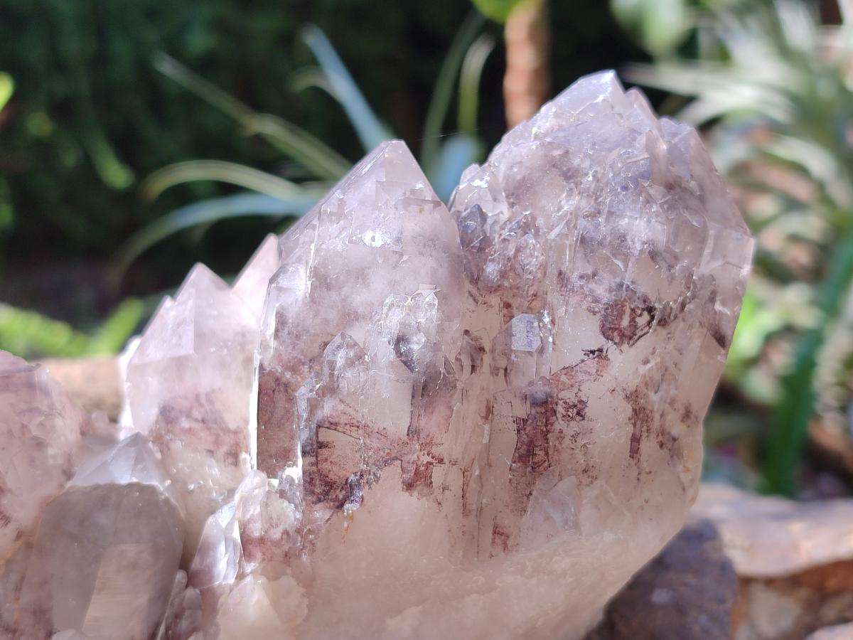 Natural Red Hematoid Quartz Clusters x 3 From Karoi, Zimbabwe - Toprock Gemstones and Minerals 
