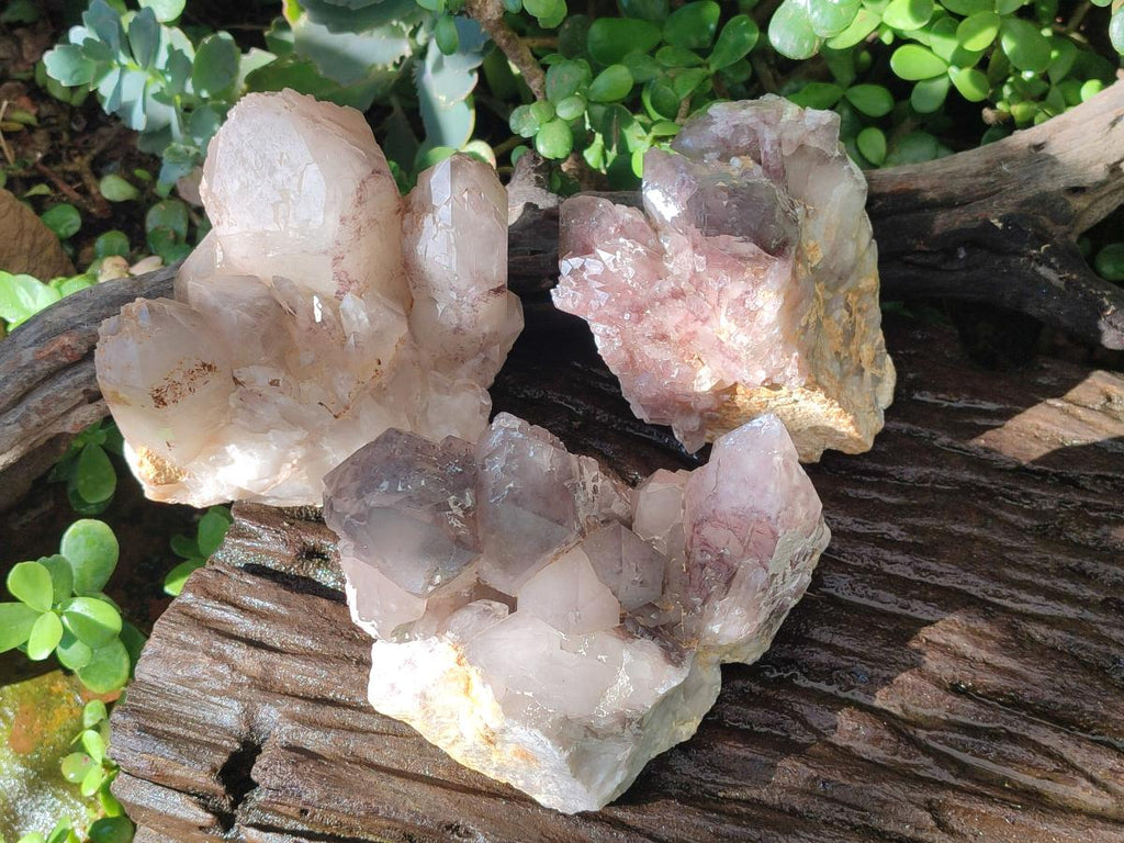Natural Red Hematoid Quartz Clusters x 3 From Karoi, Zimbabwe - Toprock Gemstones and Minerals 