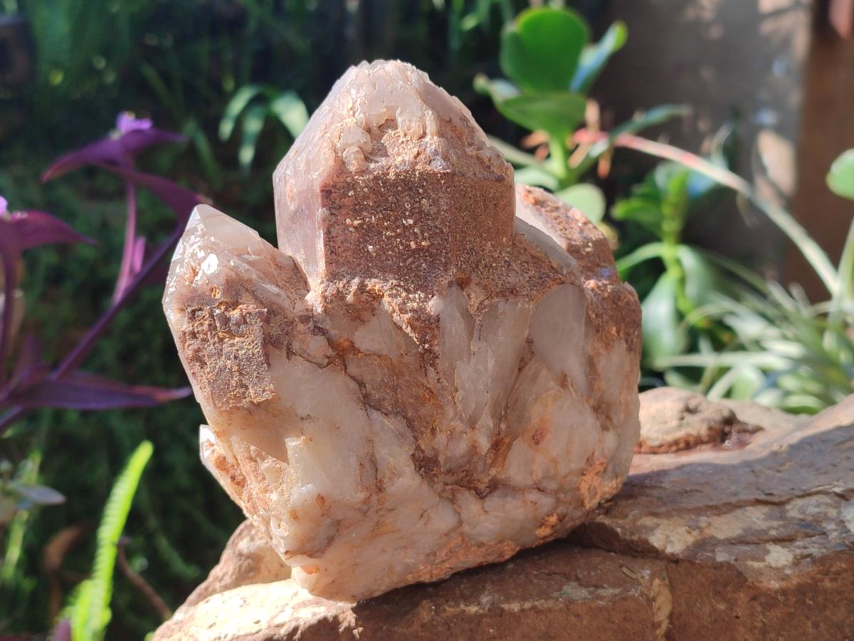 Natural Red Hematoid Quartz Clusters x 3 From Karoi, Zimbabwe - Toprock Gemstones and Minerals 