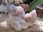 Natural Red Hematoid Quartz Clusters x 3 From Karoi, Zimbabwe - Toprock Gemstones and Minerals 