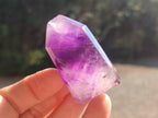 Polished Window Amethyst Crystals x 12 From Akansobe, Madagascar - Toprock Gemstones and Minerals 