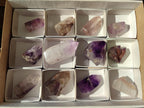 Polished Window Amethyst Crystals x 12 From Akansobe, Madagascar - Toprock Gemstones and Minerals 