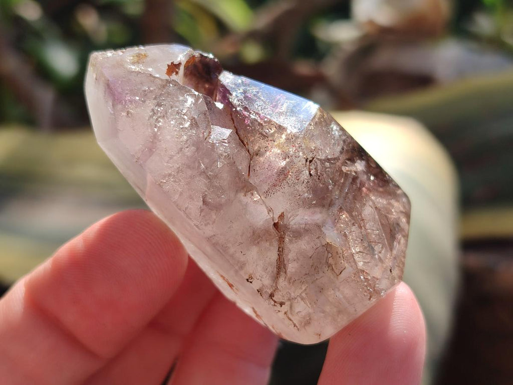 Polished Window Amethyst Crystals x 12 From Akansobe, Madagascar - Toprock Gemstones and Minerals 