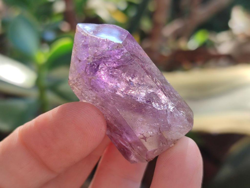 Polished Window Amethyst Crystals x 12 From Akansobe, Madagascar - Toprock Gemstones and Minerals 