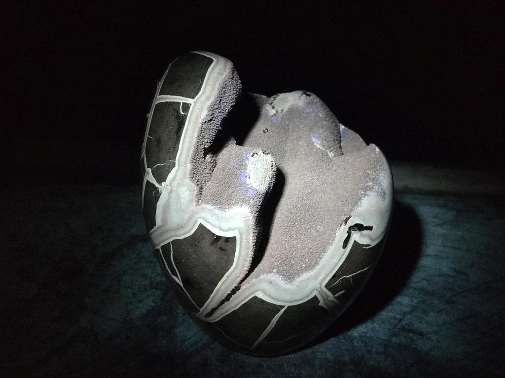 Polished and Natural Large Septerye Sauvage "Dragons Egg" Standing Display Piece x 1 From Mahajanga, Madagascar - Toprock Gemstones and Minerals 