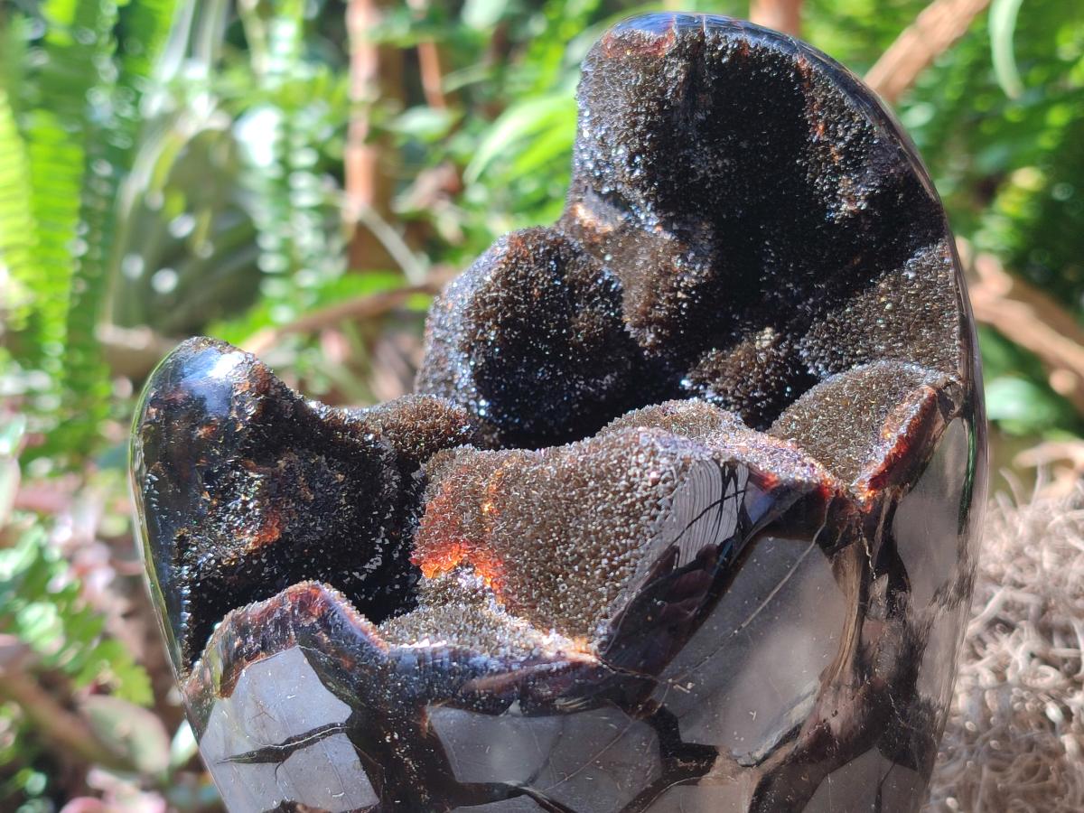 Polished and Natural Large Septerye Sauvage "Dragons Egg" Standing Display Piece x 1 From Mahajanga, Madagascar - Toprock Gemstones and Minerals 