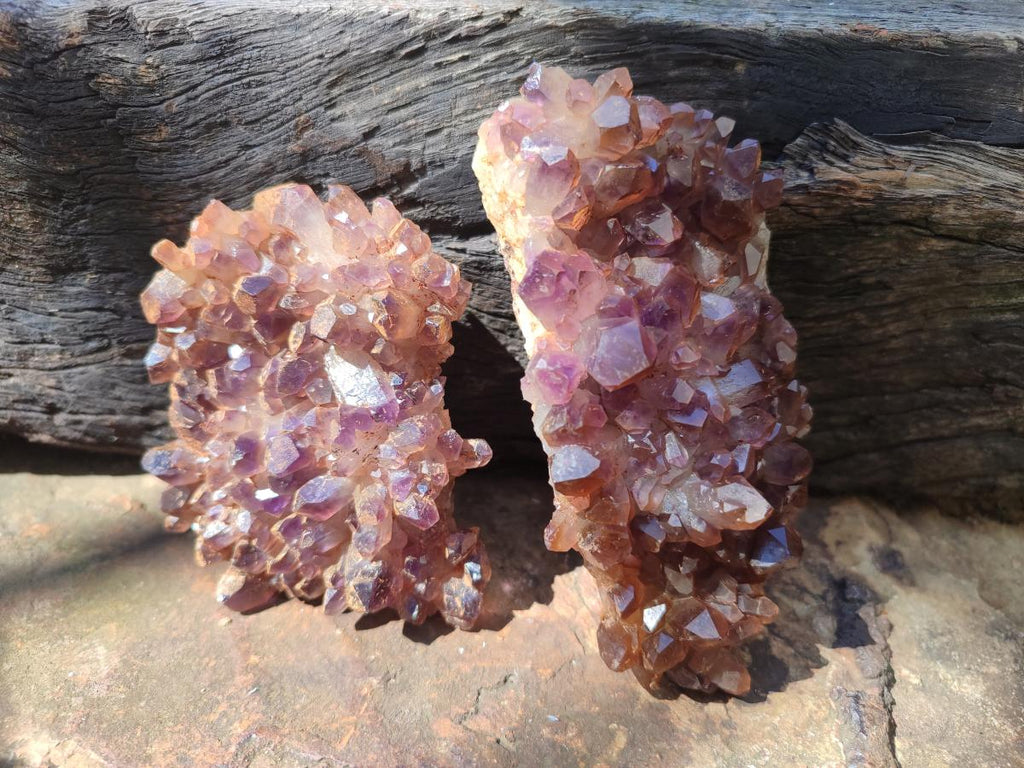 Natural Chevron Amethyst Clusters x 16 From Zambia - Toprock Gemstones and Minerals 