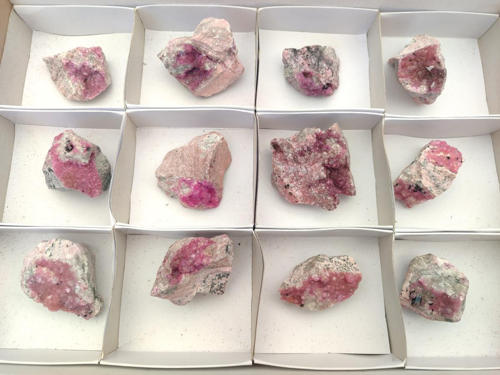 Natural Spherocobaltite Specimens x 12 From Mashamba West Mine, Congo - Toprock Gemstones and Minerals 