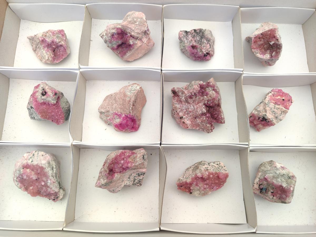 Natural Spherocobaltite Specimens x 12 From Mashamba West Mine, Congo - Toprock Gemstones and Minerals 