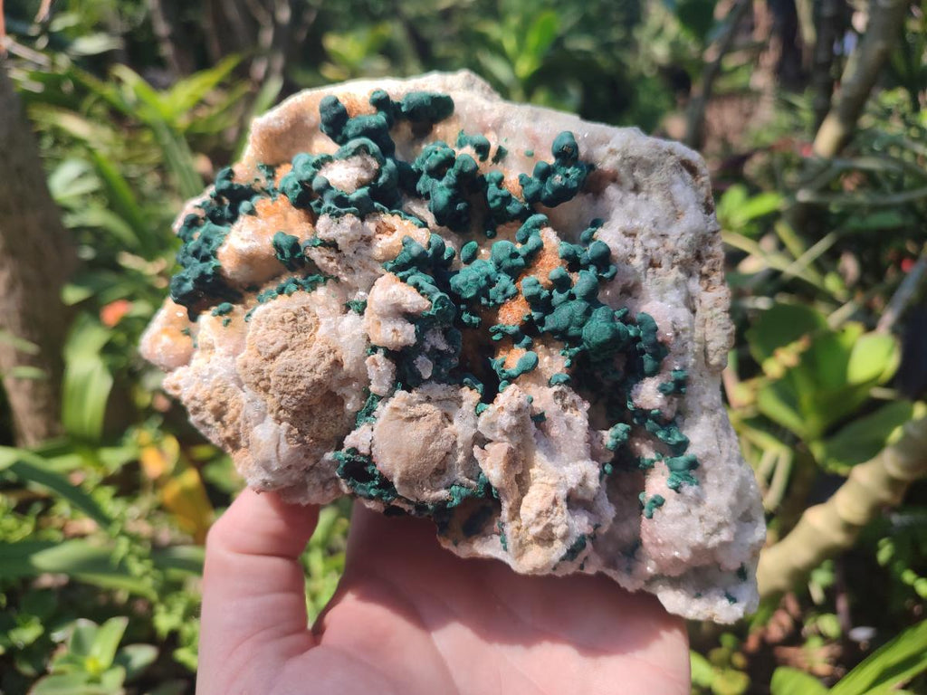 Natural Large Cabinet Size Ball Malachite Specimen with Quartz on White Dolomite Matrix x 1 From Mindingi Mine, Kambove, Congo - Toprock Gemstones and Minerals 
