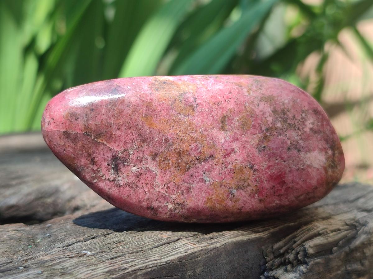 Polished Rhodonite Standing Display Pieces and Free Forms x 4 From Rhusinga, Zimbabwe - Toprock Gemstones and Minerals 