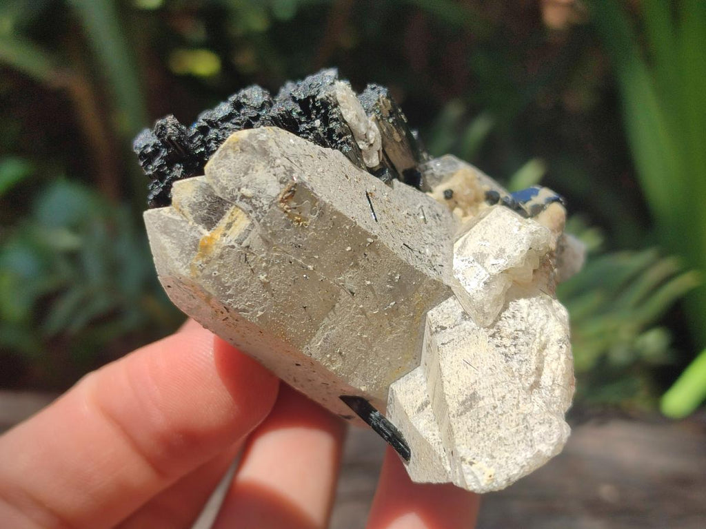 Natural Large Mix of Schorl Black Tourmaline Crystal Clusters x 6 From Erongo, Namibia - Toprock Gemstones and Minerals 