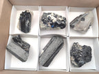 Natural Large Mix of Schorl Black Tourmaline Crystal Clusters x 6 From Erongo, Namibia - Toprock Gemstones and Minerals 