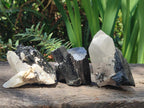 Natural Large Mix of Schorl Black Tourmaline Crystal Clusters x 6 From Erongo, Namibia - Toprock Gemstones and Minerals 