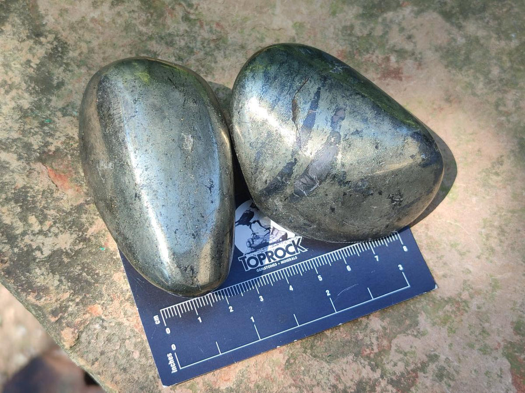 Polished Basalt Pharaoh Stone Free Forms x 6 From Iron Duke Mine, Zimbabwe - Toprock Gemstones and Minerals 