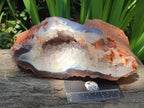 Polished and Natural Large Banded Agate Geode with Crystalline Centre x 1 From Maintirano, Madagascar - Toprock Gemstones and Minerals 