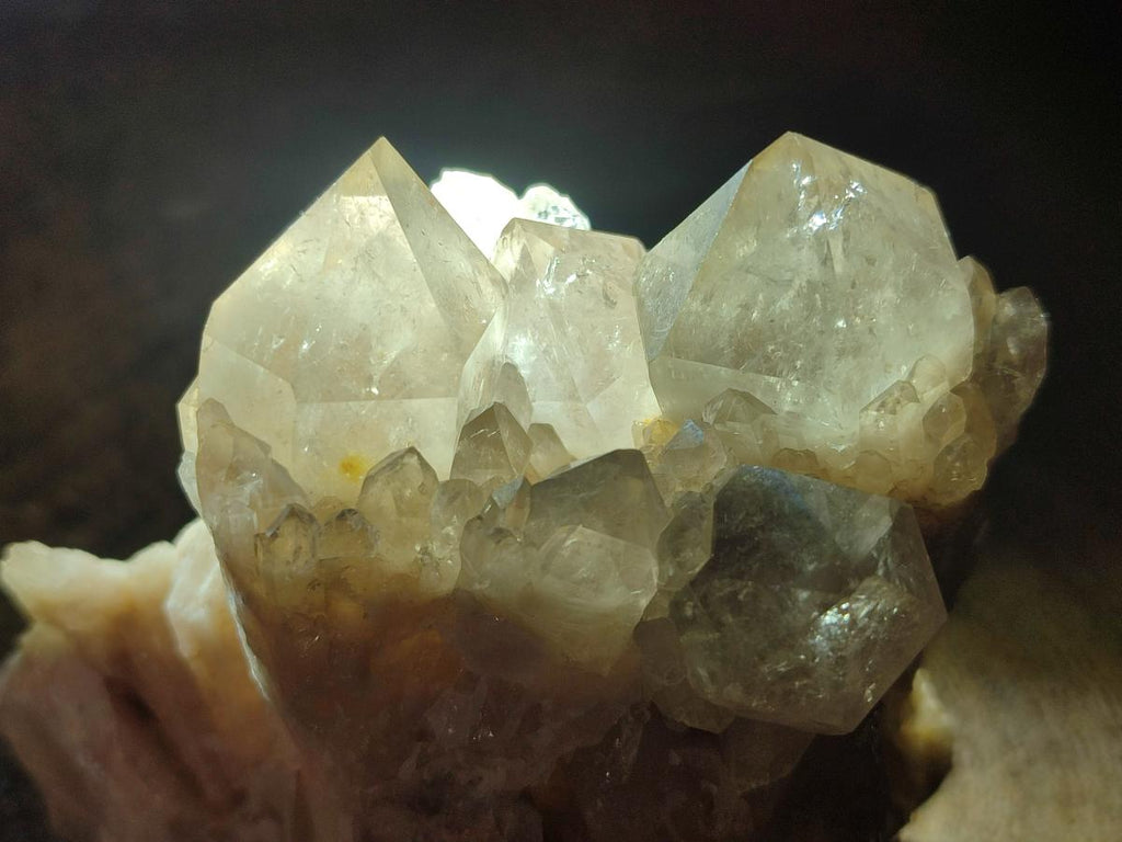 Natural Cascading White Phantom Clear Smokey Luena Quartz Clusters x 6 From Luena, Congo - Toprock Gemstones and Minerals 