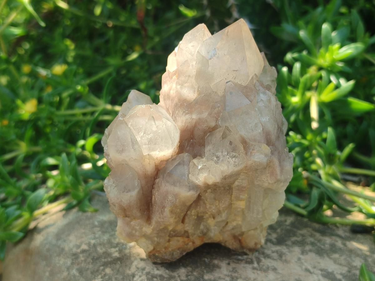 Natural Cascading White Phantom Clear Smokey Luena Quartz Clusters x 6 From Luena, Congo - Toprock Gemstones and Minerals 