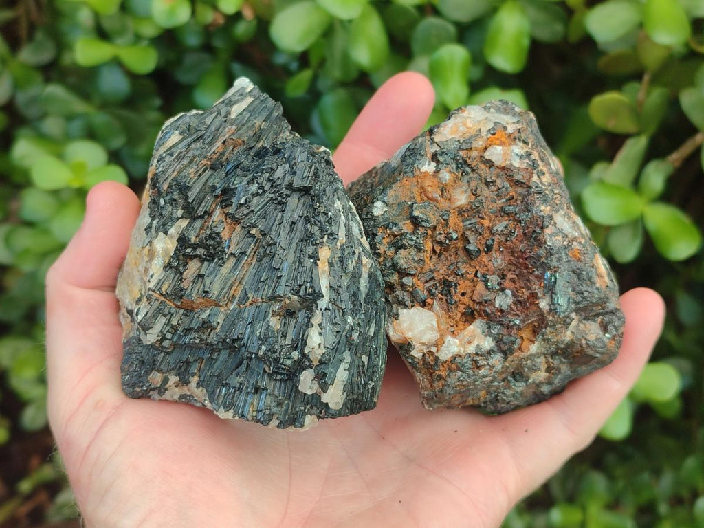 Natural Black Tourmaline Specimens in Quartz x 12 From Zimbabwe - Toprock Gemstones and Minerals 