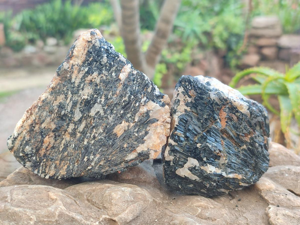 Natural Black Tourmaline Specimens in Quartz x 12 From Zimbabwe - Toprock Gemstones and Minerals 