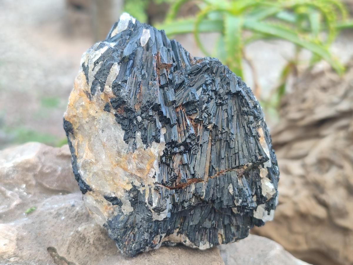 Natural Black Tourmaline Specimens in Quartz x 12 From Zimbabwe - Toprock Gemstones and Minerals 