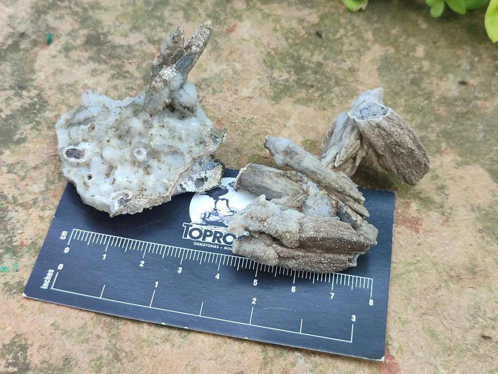 Natural Semi-Sceptre Spearhead Calcite Crystals x 35 From Albert's Mountain, Lesotho - Toprock Gemstones and Minerals 