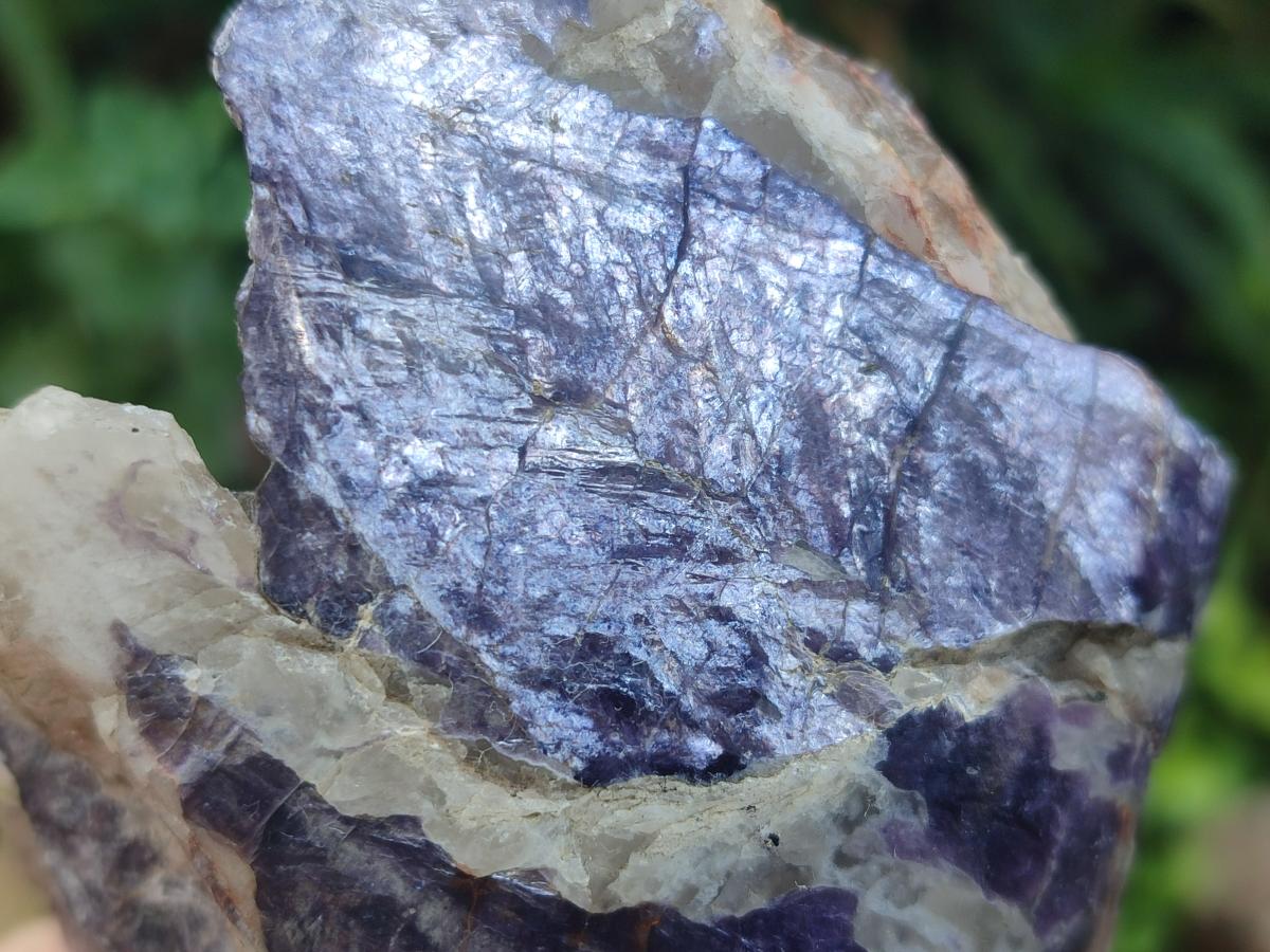 Polished One Side Silver Leaf Lepidolite Domed Nodules x 6 From Zimbabwe - Toprock Gemstones and Minerals 