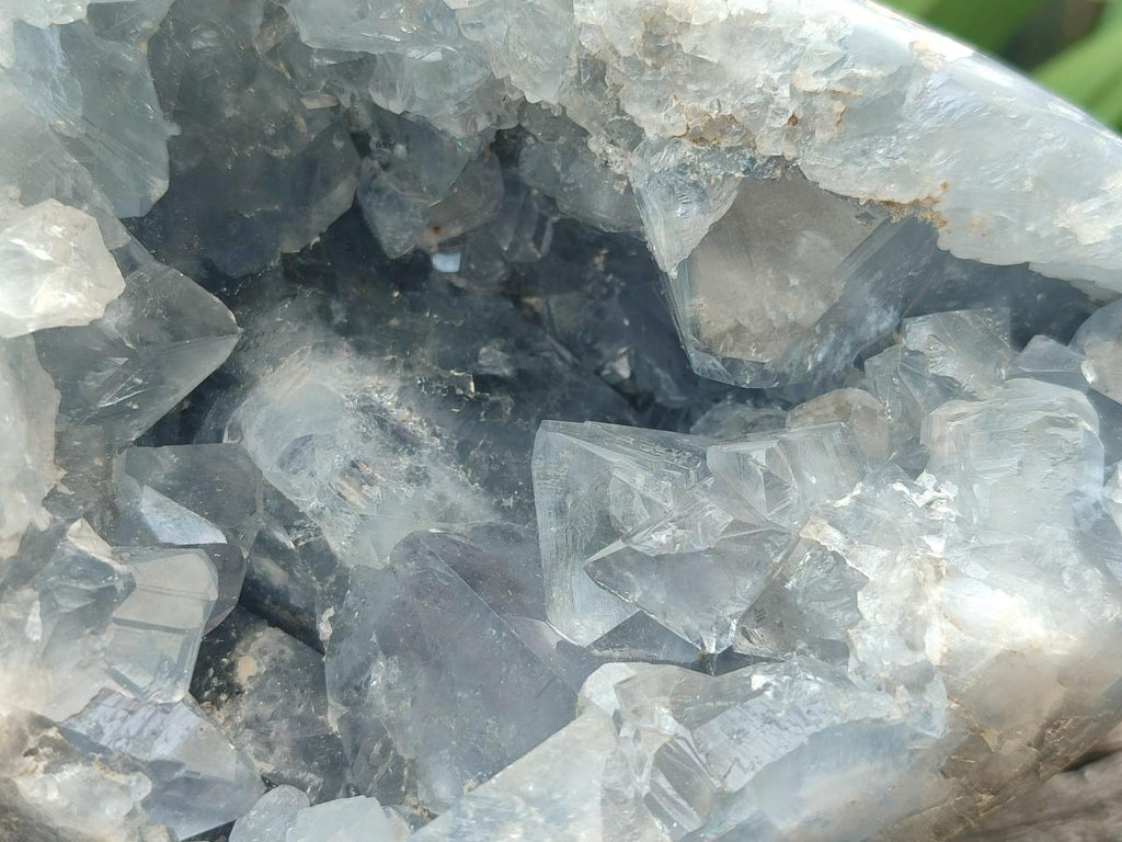 Polished and Natural Large Blue Celestite Egg x 1 From Sakoany, Madagascar - Toprock Gemstones and Minerals 