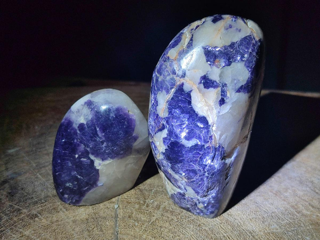 Polished Lepidolite Standing Display Pieces x 6 From Zimbabwe - Toprock Gemstones and Minerals 