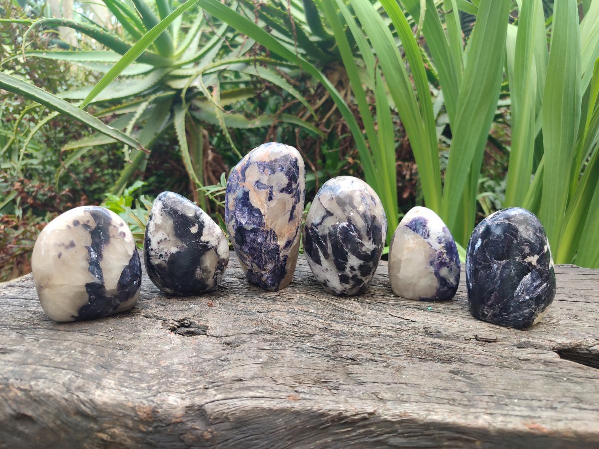 Polished Lepidolite Standing Display Pieces x 6 From Zimbabwe - Toprock Gemstones and Minerals 