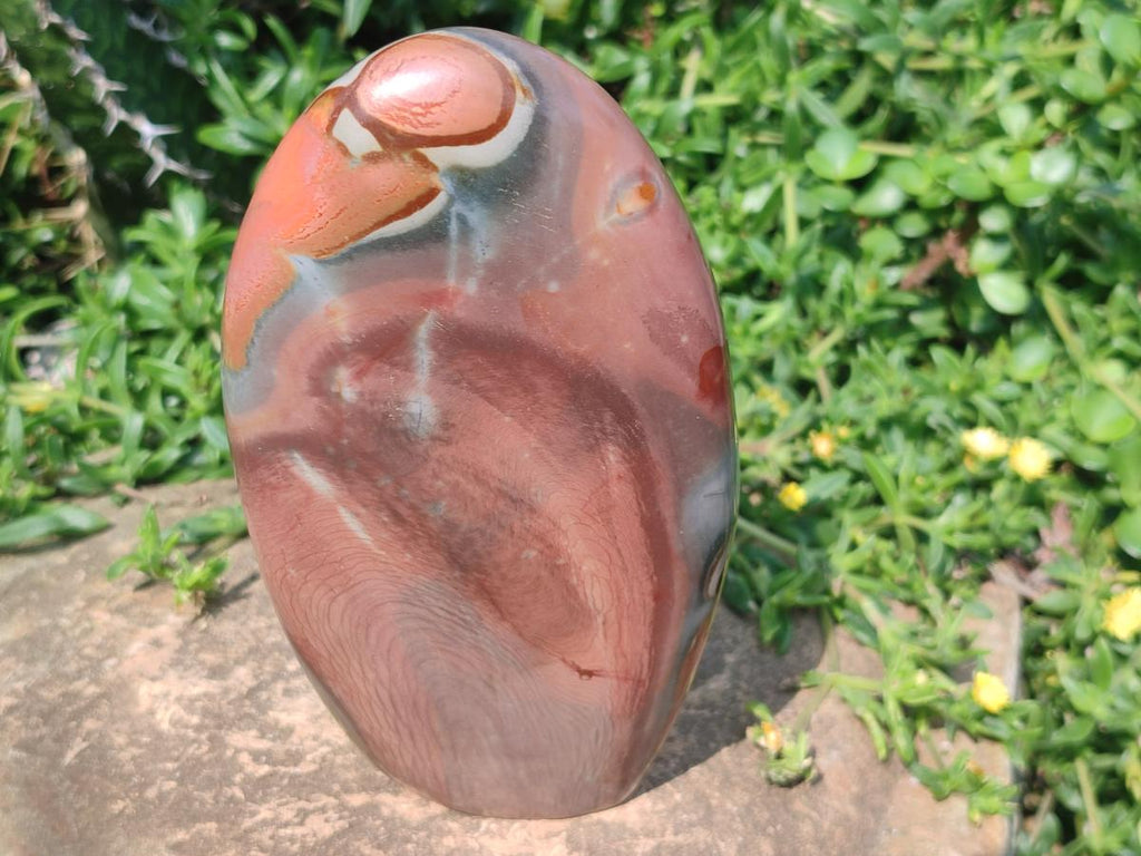 Polished Large Polychrome Jasper Standing Display Pieces x 2 From Androka, Madagascar - Toprock Gemstones and Minerals 