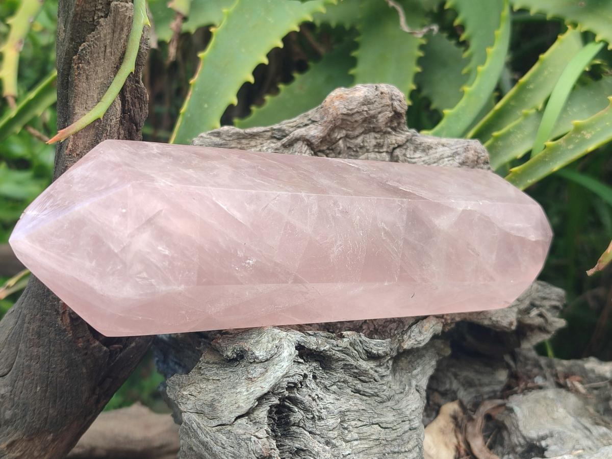 Polished Double Terminated Gemmy Rose Quartz Crystals x 3 From Madagascar - Toprock Gemstones and Minerals 