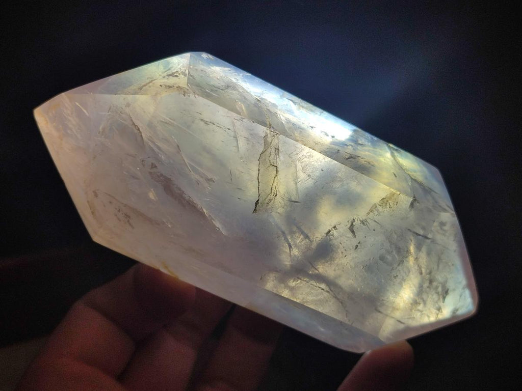 Polished Double Terminated Gemmy Rose Quartz Crystals x 3 From Madagascar - Toprock Gemstones and Minerals 