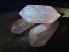 Polished Double Terminated Gemmy Rose Quartz Crystals x 3 From Madagascar - Toprock Gemstones and Minerals 
