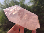 Polished Double Terminated Gemmy Rose Quartz Crystals x 3 From Madagascar - Toprock Gemstones and Minerals 