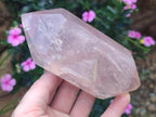 Polished Double Terminated Gemmy Rose Quartz Crystals x 3 From Madagascar - Toprock Gemstones and Minerals 