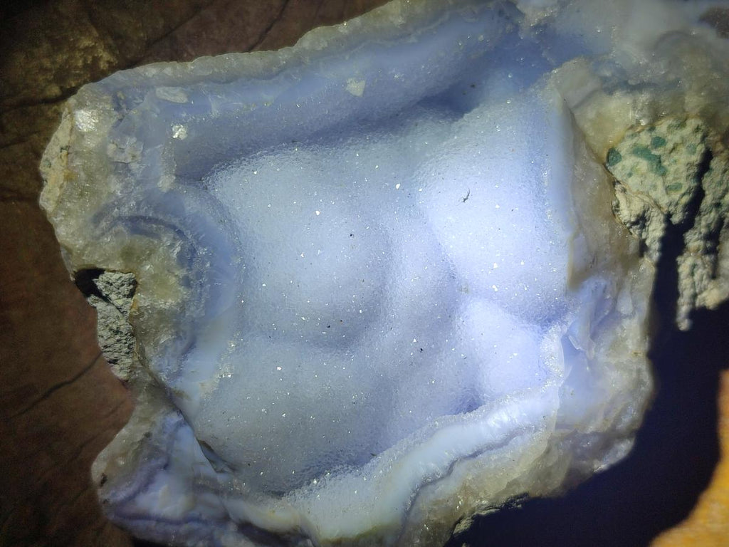 Natural Blue Lace Agate Specimens x 6 From Nsanje, Malawi - Toprock Gemstones and Minerals 