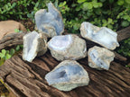 Natural Blue Lace Agate Specimens x 6 From Nsanje, Malawi - Toprock Gemstones and Minerals 