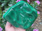 Polished Large Flower Banded Malachite Free Form x 1 From Congo - Toprock Gemstones and Minerals 