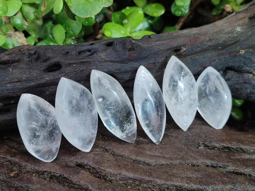 Polished Rock Crystal Quartz "Angel Tears" Free Forms x 35 From Madagascar