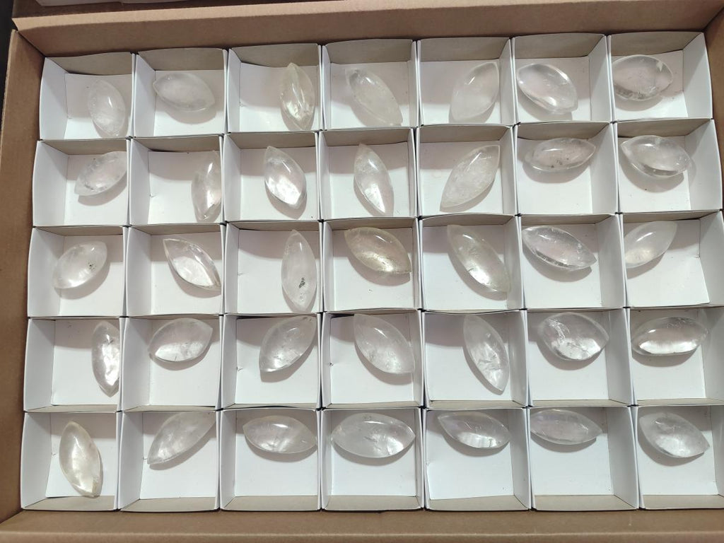 Polished Rock Crystal Quartz "Angel Tears" Free Forms x 35 From Madagascar